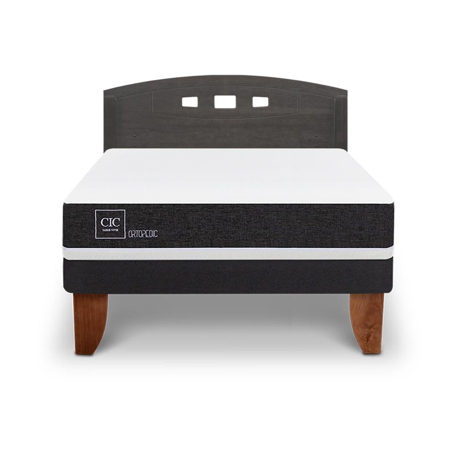 Cama Europea Cic Ortopedic / 2 Plazas / Base Normal + Respaldo image number 0.0