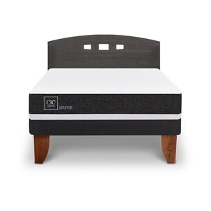 Cama Europea Cic Ortopedic / 2 Plazas / Base Normal + Respaldo