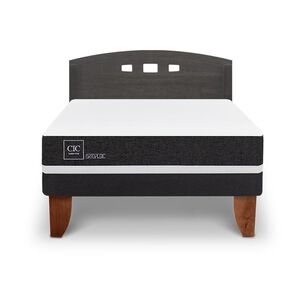 Cama Europea Cic Ortopedic / 2 Plazas / Base Normal + Respaldo