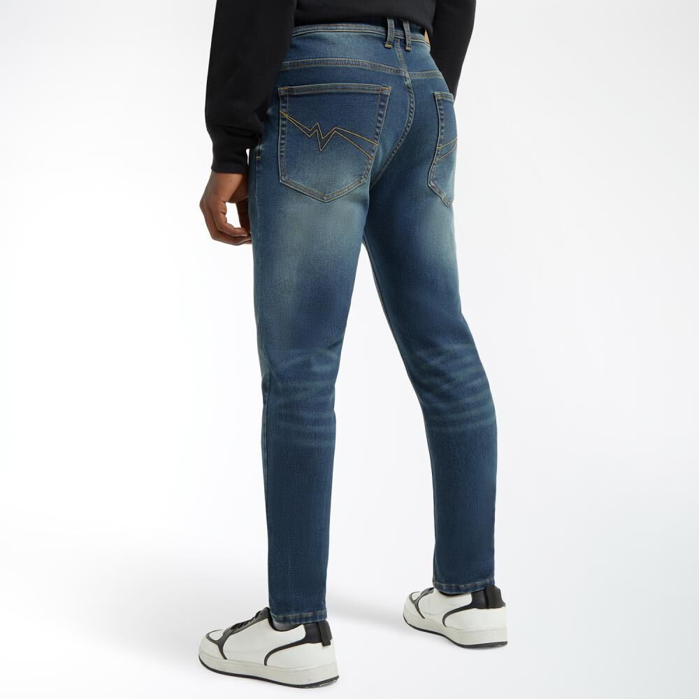 Jeans Rotura Tiro Medio Skinny Hombre Rolly Go image number 3.0