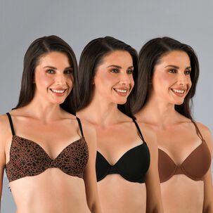 Pack 3x Sosten Perfect Microprint Flores Mujer 25602-255