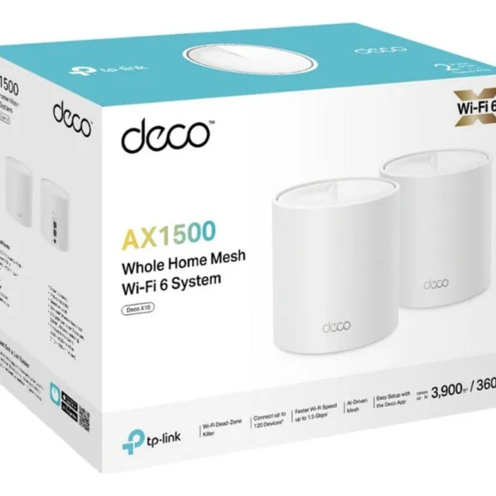 System Tp-link Ax1500 Home Mesh Wi-fi 6 Deco X10(2-pack) image number 2.0