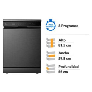 Lavavajilla Midea MDWEF1533GBS / 15 Cubiertos