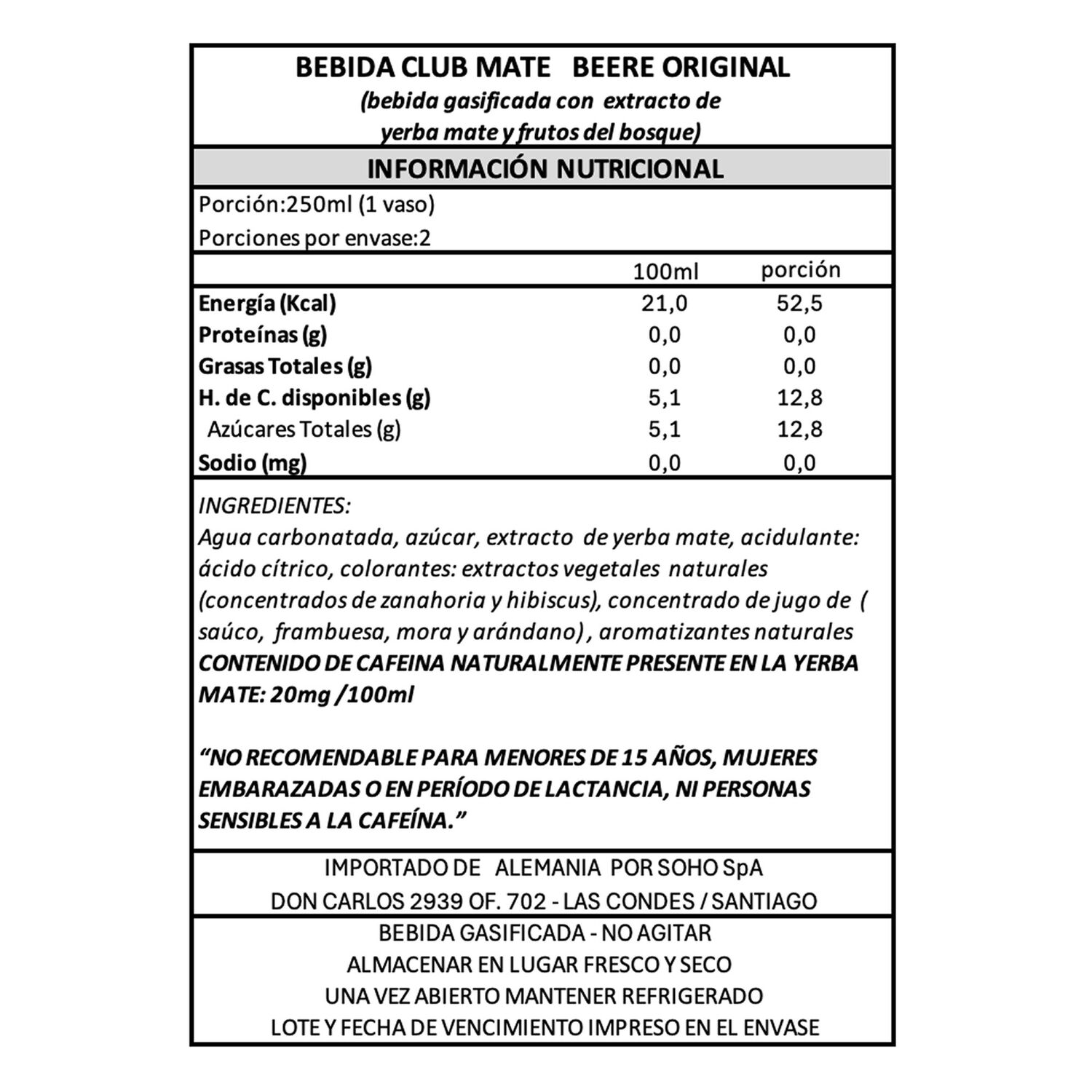 Bebida Mate Beere Club Mate 1 X 500 Ml image number 4.0