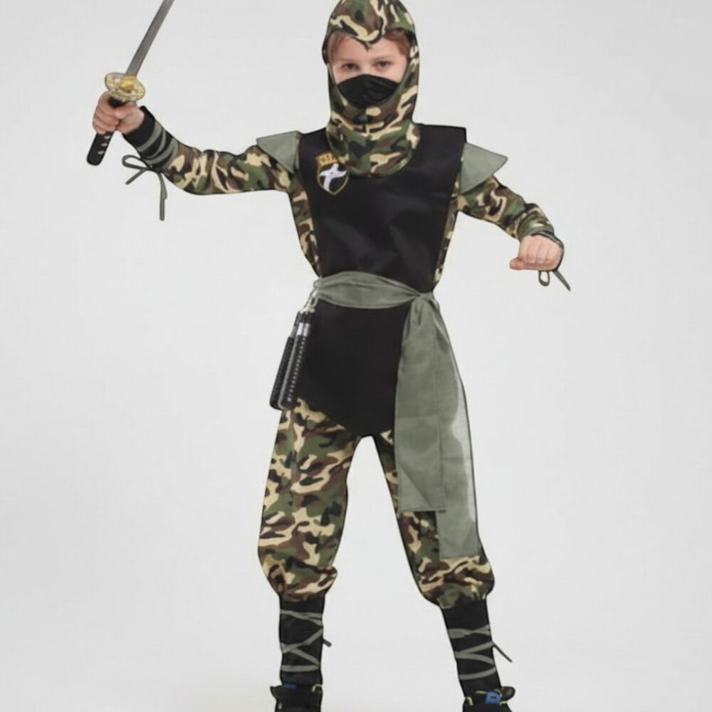 Disfraz Premium Ninja Dragon Esqueleto Camuflaje Infantil image number 7.0