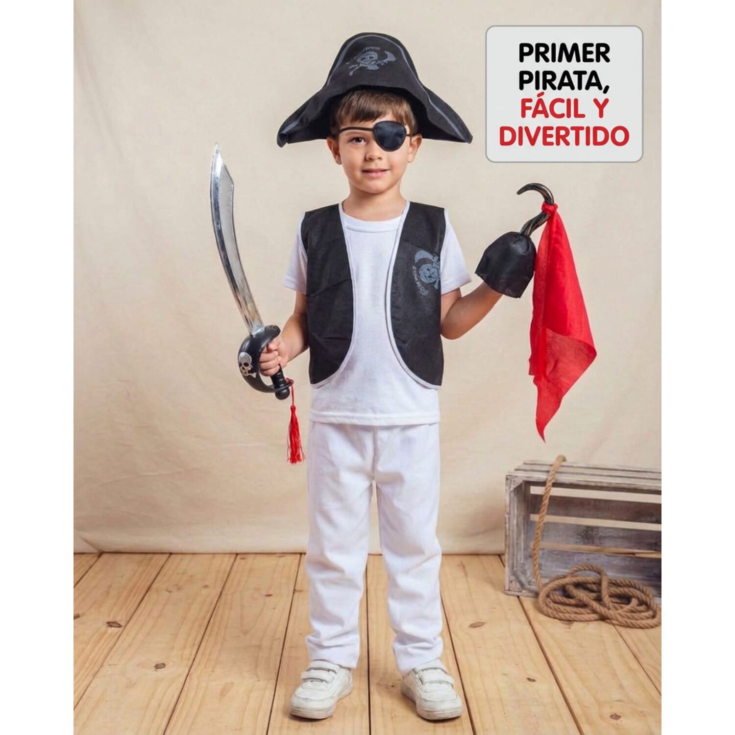 Disfraz Cosplay Pirata Corsario Piratas Infantiles Todos Ni&ntilde;o image number 59.0