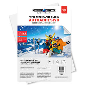 20 Hojas Papel Fotogr&aacute;fico Autoadhesivo 120grs A4 - Ps