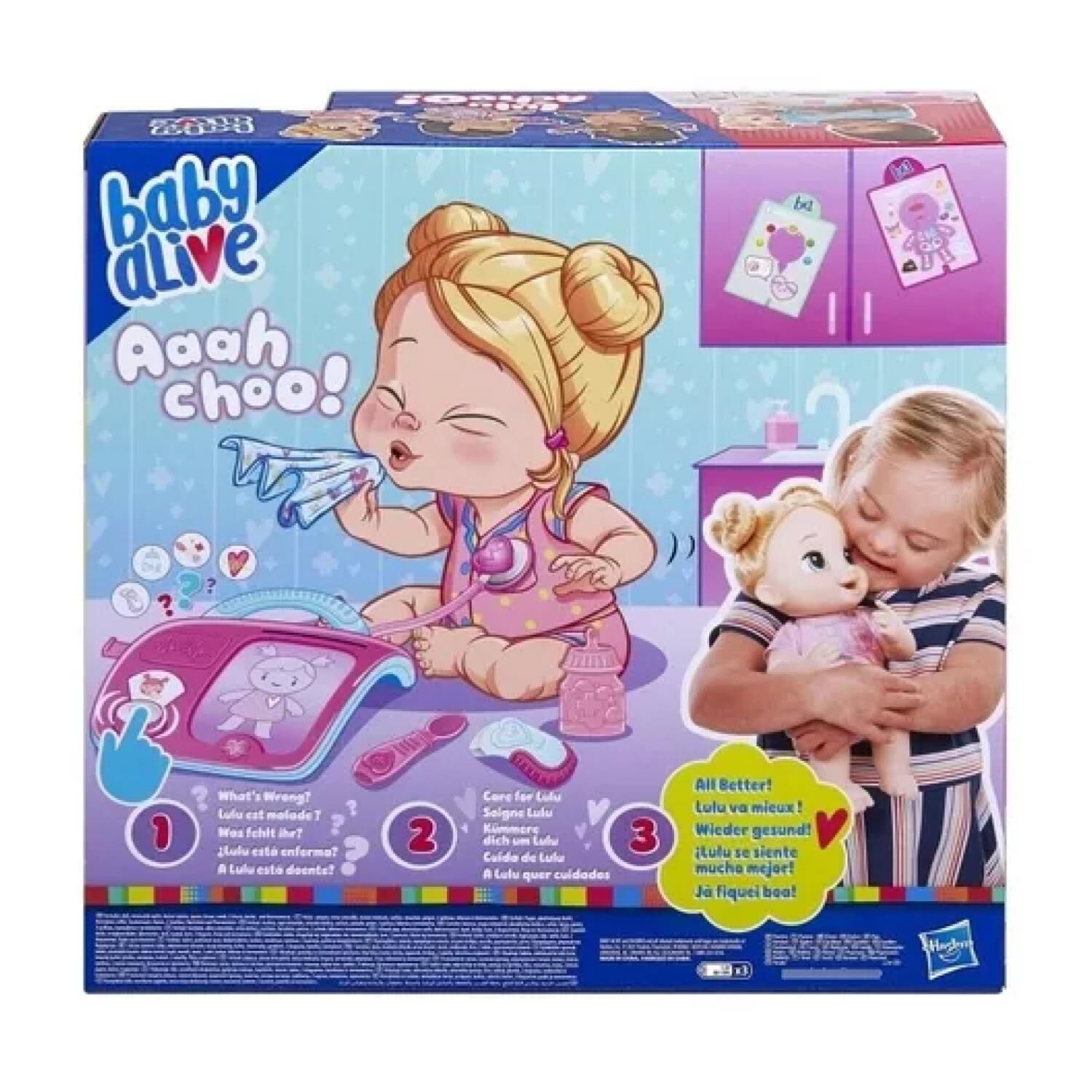 Juguete Mu&ntilde;eca Lulu Achoo Rubia Baby Alive Infantil image number 2.0