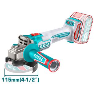 Esmeril Angular Inal&aacute;mbrico 20v 115mm 1000w Bater&iacute;a Y Cargador Total
