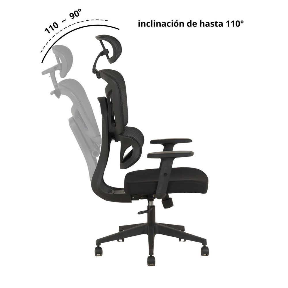 Silla Escritorio Ergohuman Kross Negro image number 3.0