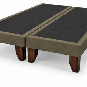 Base De Cama Europea 2 Plazas Dividida Verde Oliva 190 Cm Largo