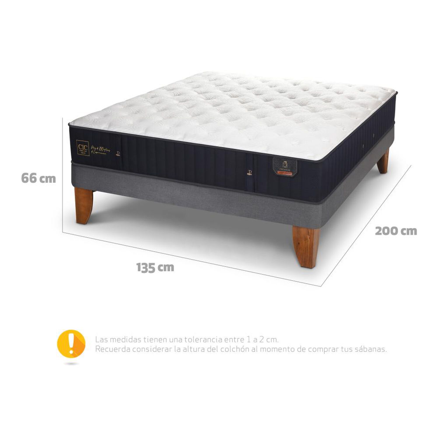 Cama Europea Cic Premium / Full / Base Normal image number 7.0