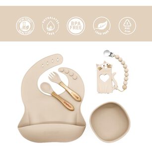 Set Alimentaci&oacute;n Bebesit March Silicona Beige