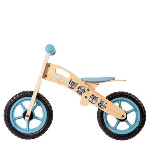 Bicicleta De Equilibrio Aprendizaje Madera Robot Celeste Bebesit
