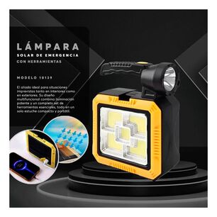 Foco Linterna Recargable Solar Camping Port&aacute;til Kit Herramientas