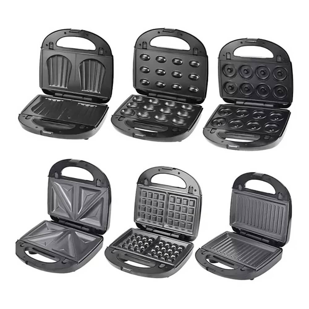 Maquina 6 En 1 Waflera Electrica Sandwichera Grill Donas R541 image number 1.0
