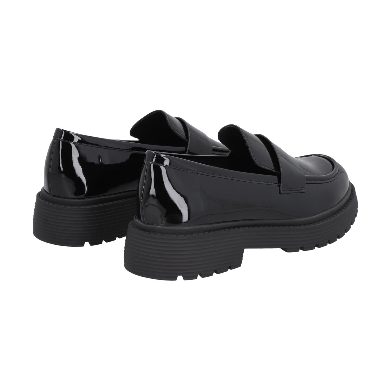Mocas&iacute;n Mujer Negro Plataforma Glossy Police image number 3.0