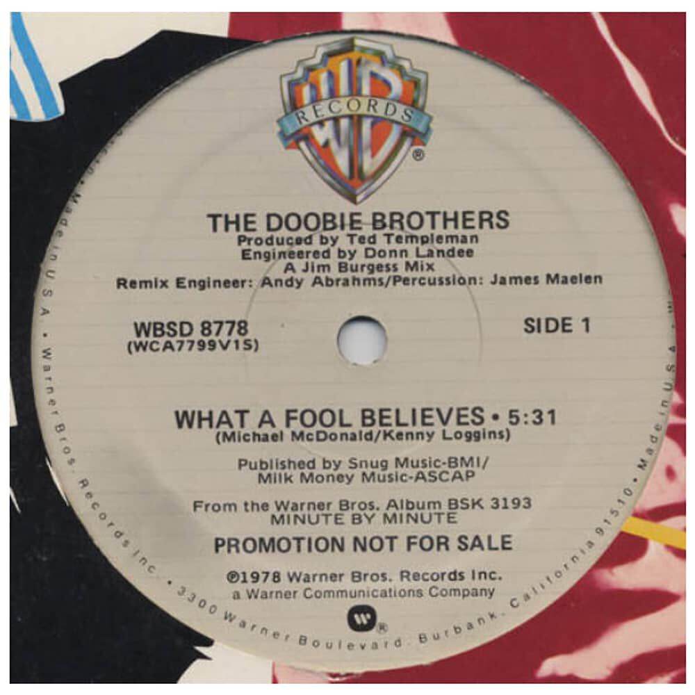 Doobie Brothers - What A Fool Believes | 12" Maxi Single Usado image number 3.0
