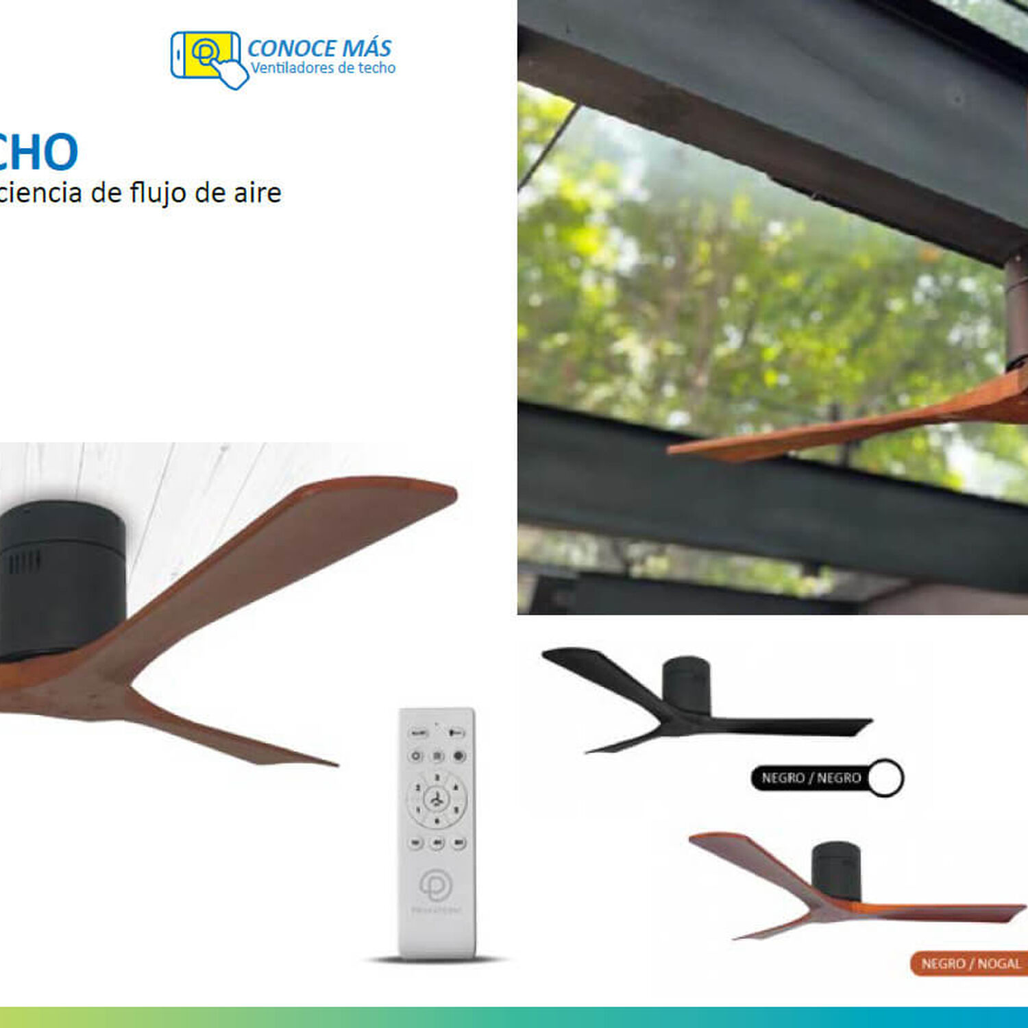 Ventilador De Techo Boston Negro 52 Primaterm image number 6.0