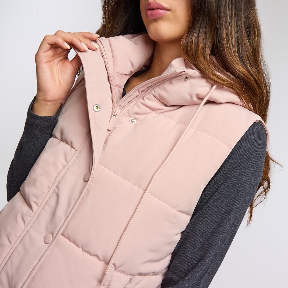 Parka Regular Sin Mangas Cuello Alto Con Capucha Mujer Freedom image number 4.0