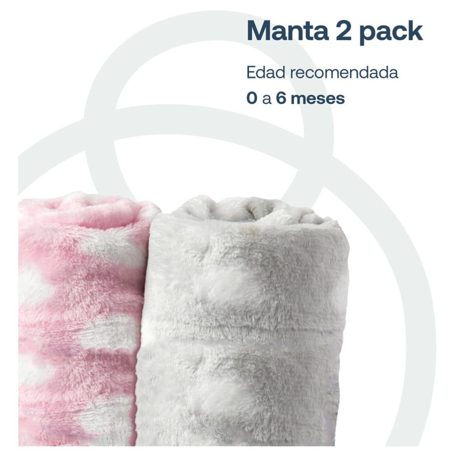Pack 2 Mantas Bebesit Bebe Hipoalerg&eacute;nica 100*80 Cm Rosa image number 1.0