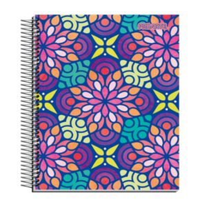 Pack 6 Cuadernos Espiral Diseño Mandalas Colores Vibrantes