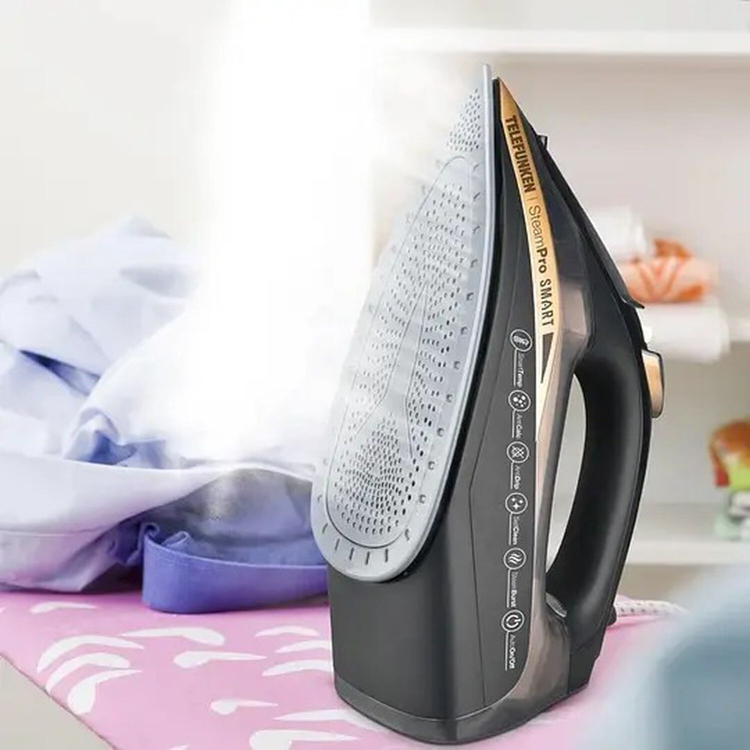 Plancha A Vapor Telefunken Steamprosmart 220w Color Negro image number 5.0