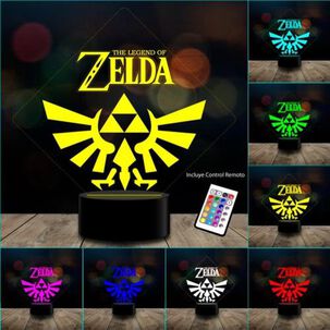 Lampara 3d The Legend Of Zelda C/ Remoto 16 Color