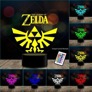 Lampara 3d The Legend Of Zelda C/ Remoto 16 Color