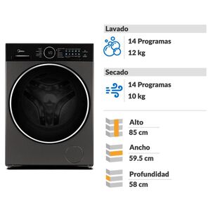 Lavadora Secadora Midea Perfect Fit MF210D120WB/T / 12 Kg / 10 Kg