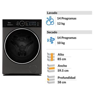 Lavadora Secadora Midea Perfect Fit MF210D120WB/T / 12 Kg / 10 Kg