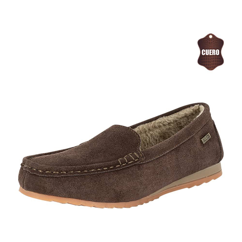 Mocasin De Cuero Con Chiporro Amur Caf&eacute; Alquimia image number 0.0