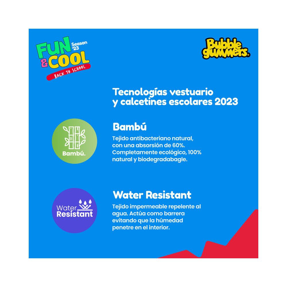 Calcetin Escolar Unisex Bubblegummers Escolar Gris image number 1.0