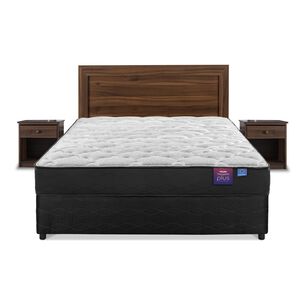 Cama Americana Flex Therapedic Plus / 2 Plazas / Base Dividida + Set De Maderas
