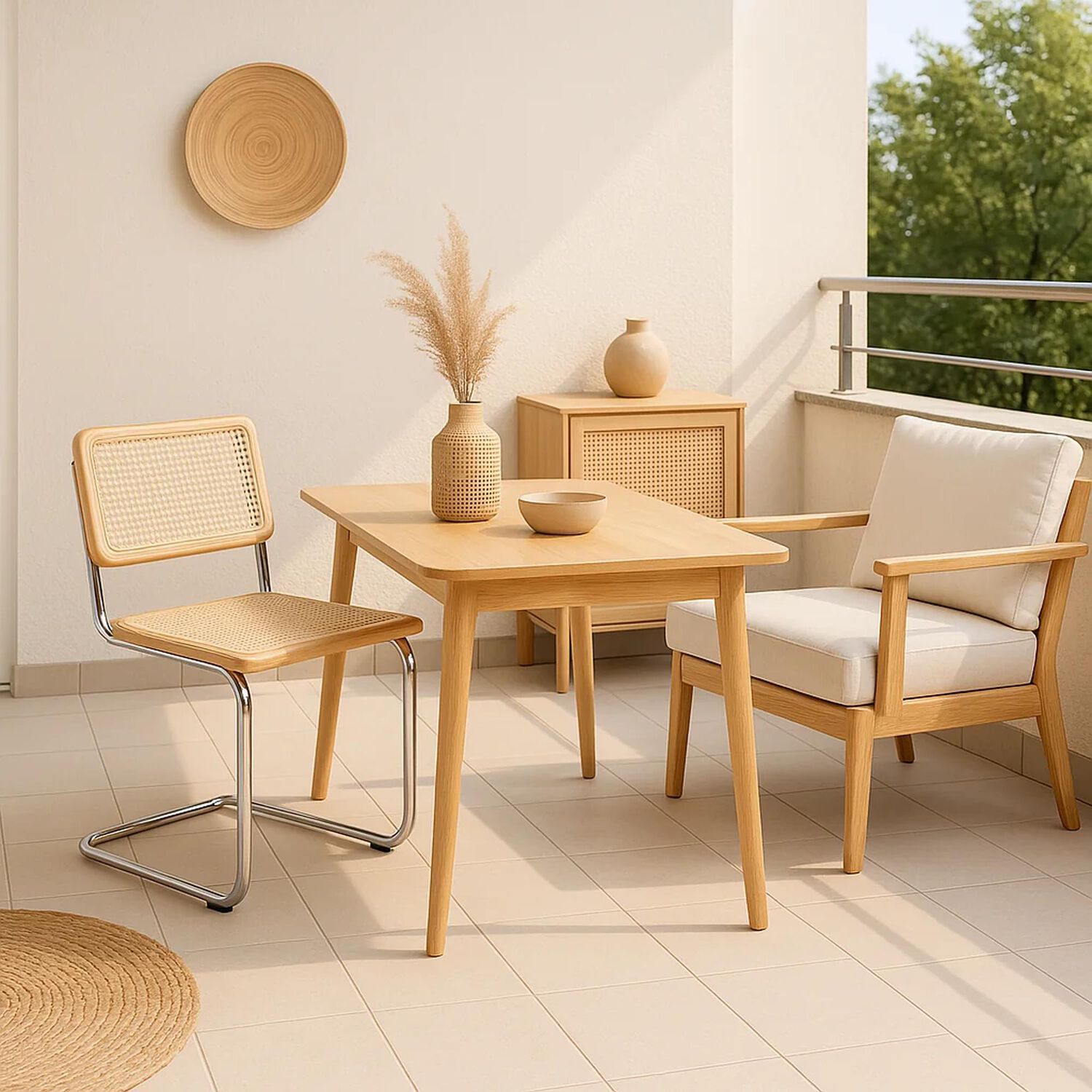 Silla Breuer Madera Y Rattan - Madera image number 2.0