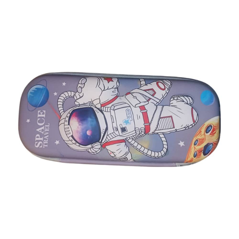 Estuche Astronauta Espacial Grande 3d L&aacute;piz Escuela Colegio image number 1.0