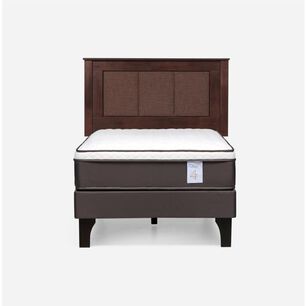 Cama Europea Rosen New Style 4 Plus / 1.5 Plazas / Base Normal + Respaldo Rachel