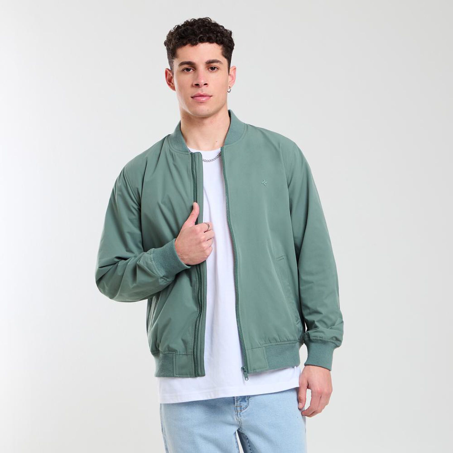 Chaqueta Bomber Slim Cuello Redondo Hombre Skuad image number 0.0