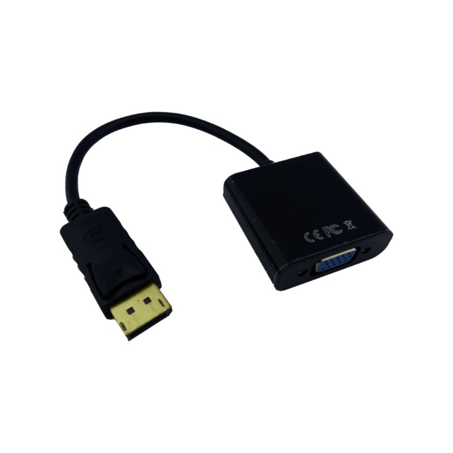 Convertidor Cable De Display Port Macho A Vga Hembra Negro En Bolsa Convertidor Cable De Display Port Macho A Vga Hembra Negro En Bolsa image number 0.0