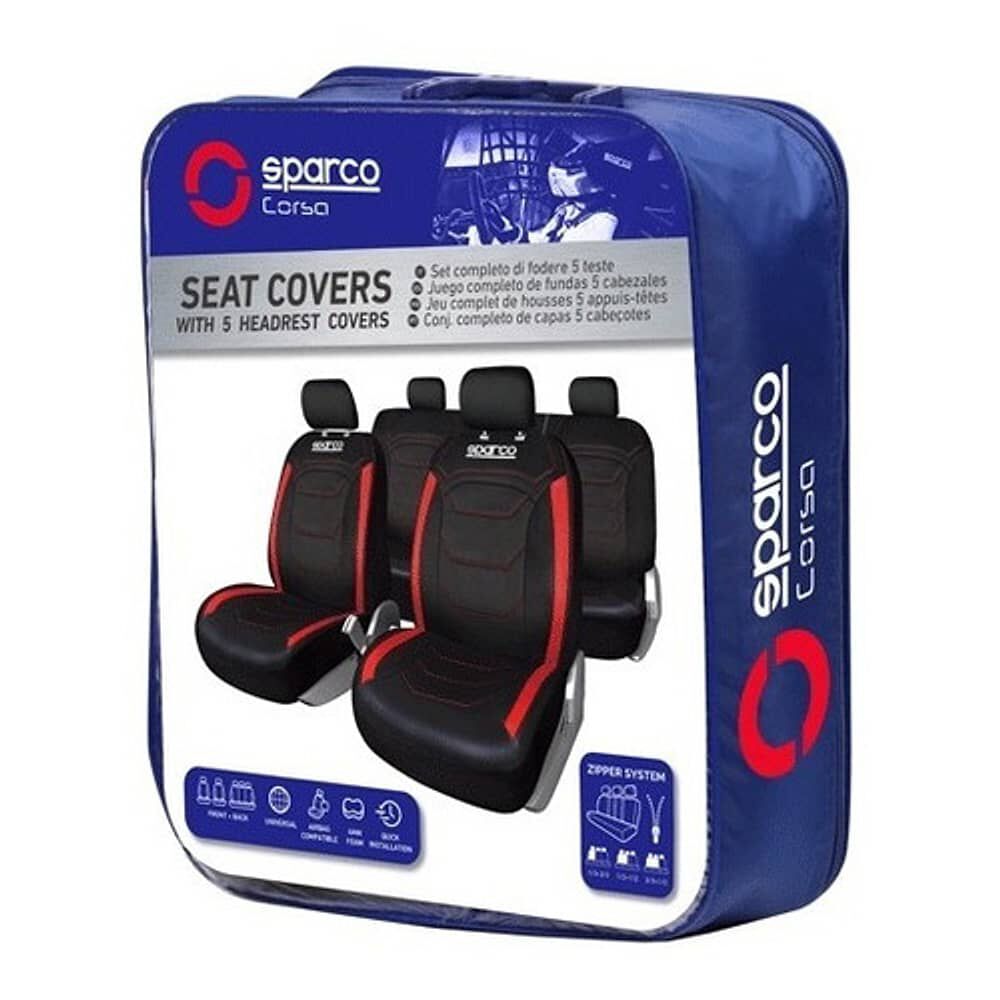 Fundas Cubreasiento Sparco Universal Negro Poliester 406- Sp image number 2.0