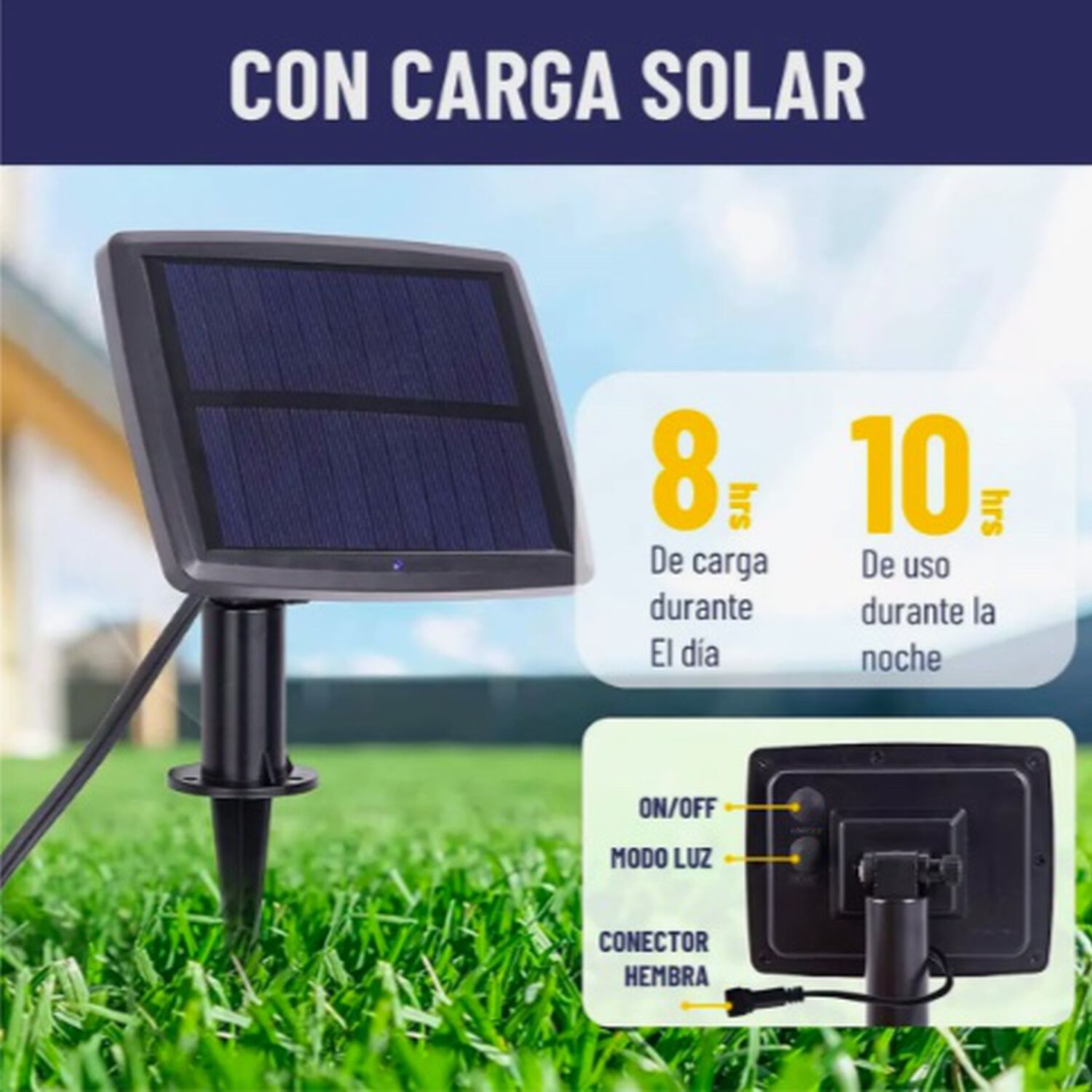 Guirnalda Solar 7,5mt Exterior + 10 Ampolletas image number 3.0