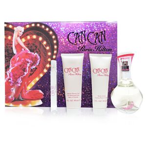 Set De Perfumería Mujer Can Can Paris Hilton / 100 Ml / Edp + Body Lotion + Shower Gel + Perfumero