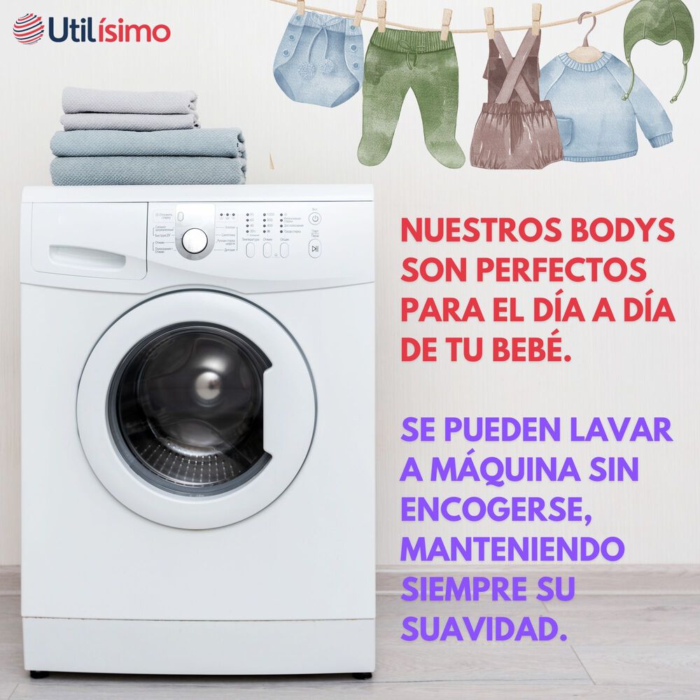 Pack 4 Bodys Beb&eacute; Ni&ntilde;a Manga Larga Tedmimak 100% Algod&oacute;n Rabbit With Flowers image number 3.0