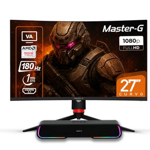 Pack Monitor Gamer 27" Curvo Fhd 1080 Va 180hz + Soundbar Bt