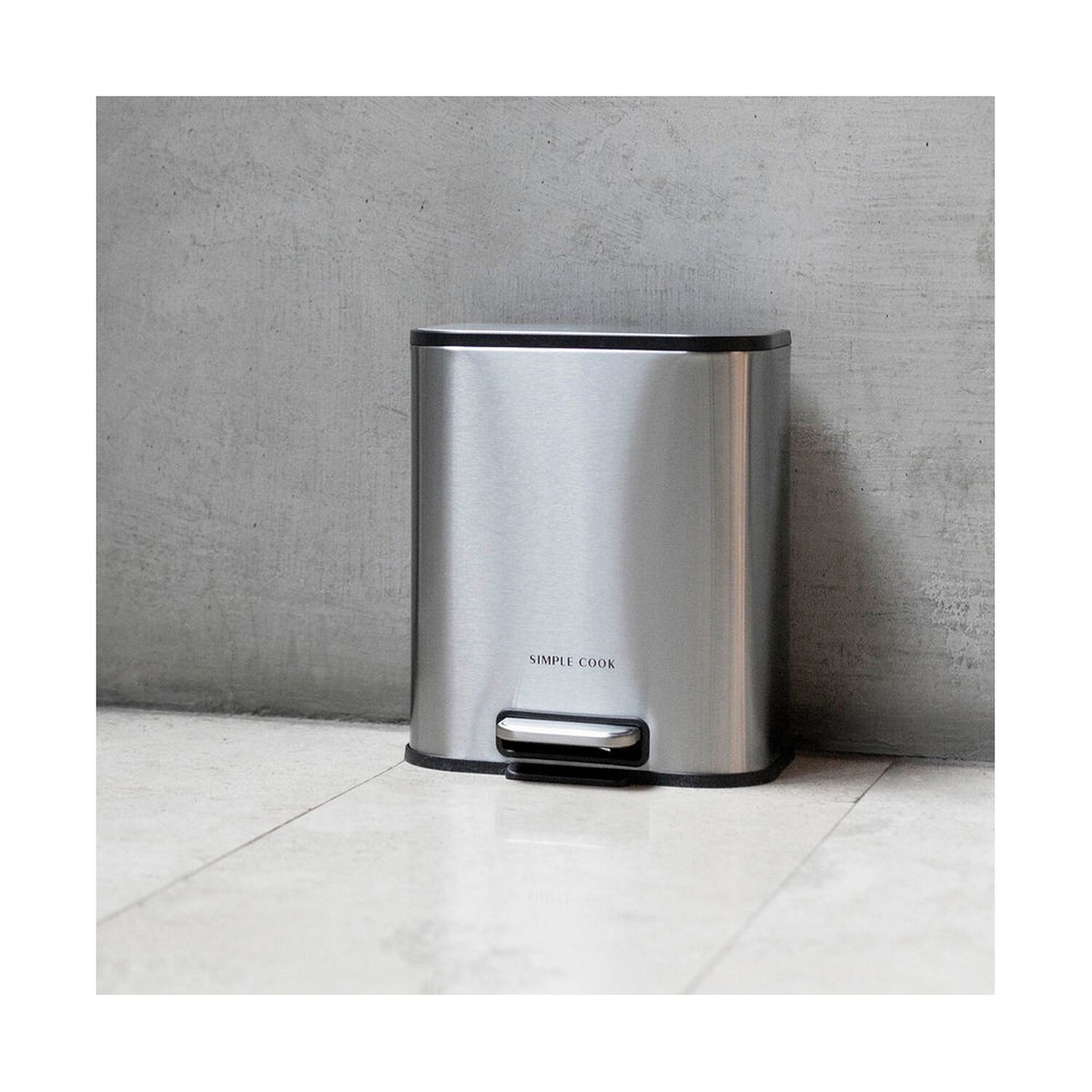 Basurero 5l Con Pedal Mate Y Anti Huellas Simple Cook image number 1.0