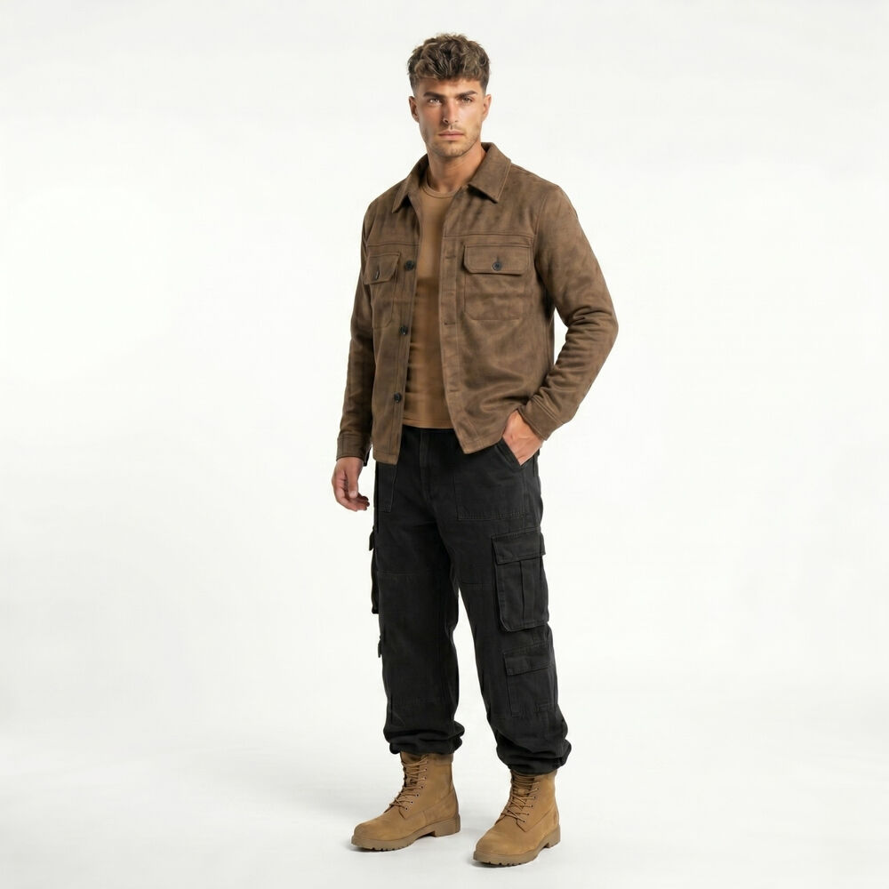 Chaqueta Sobrecamisa Gamuza Soft Hombre Fabrizio image number 1.0