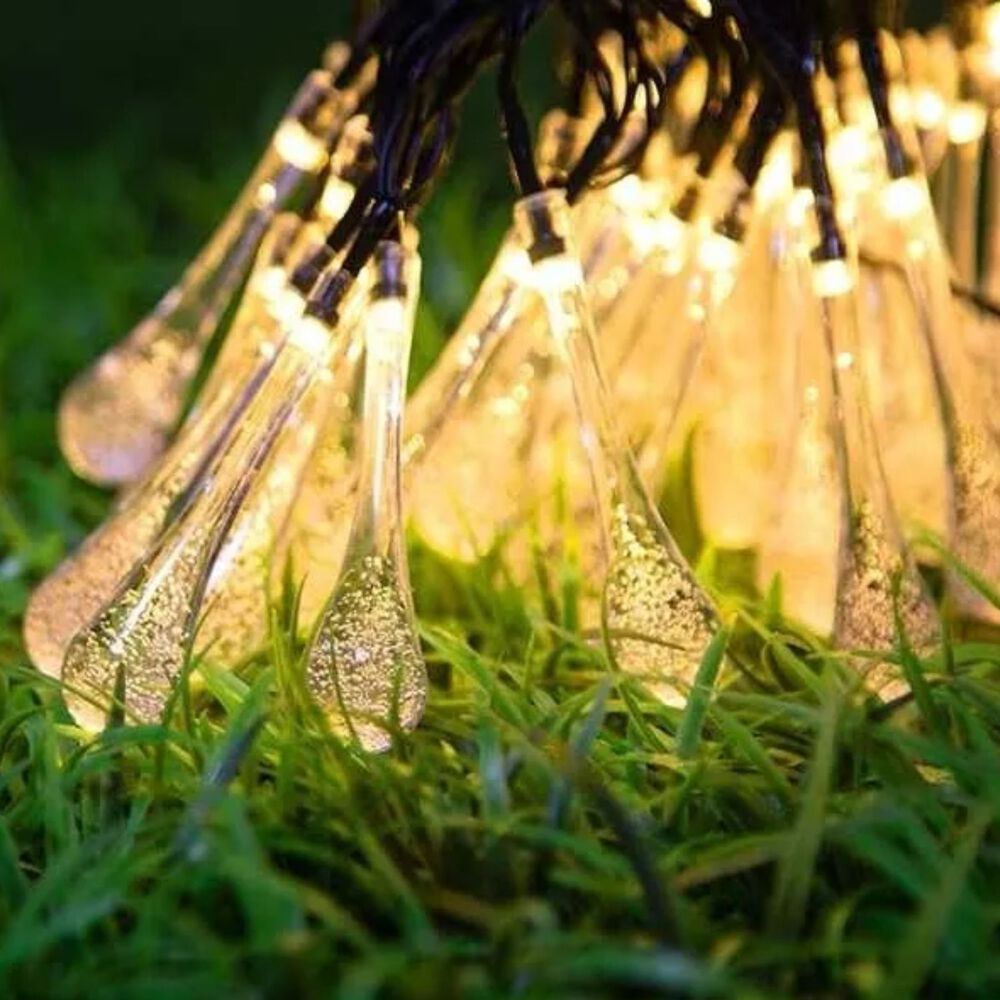 Guirnalda Solar Gotitas Cálida Luces Led Jardin 5 Metros image number 2.0