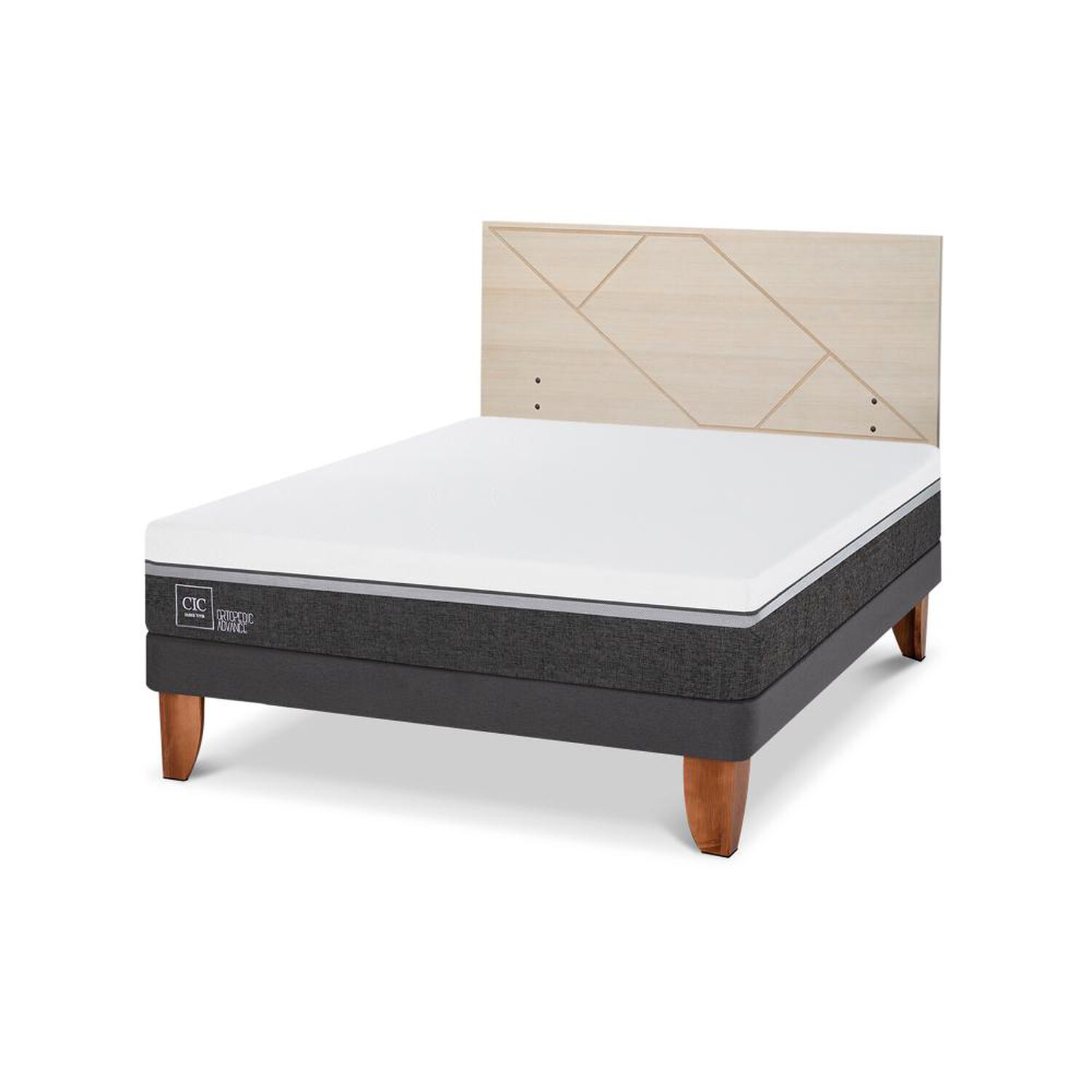 Cama Europea Cic Ortopedic Advance / 2 Plazas / Base Normal + Respaldo image number 4.0