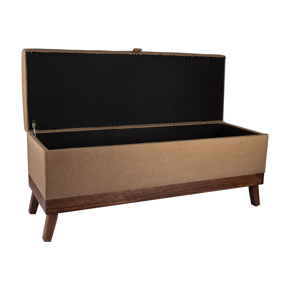 Banqueta Con Baúl Incy Beige Delta 120x40x50 Cm Máxima Design image number 2.0