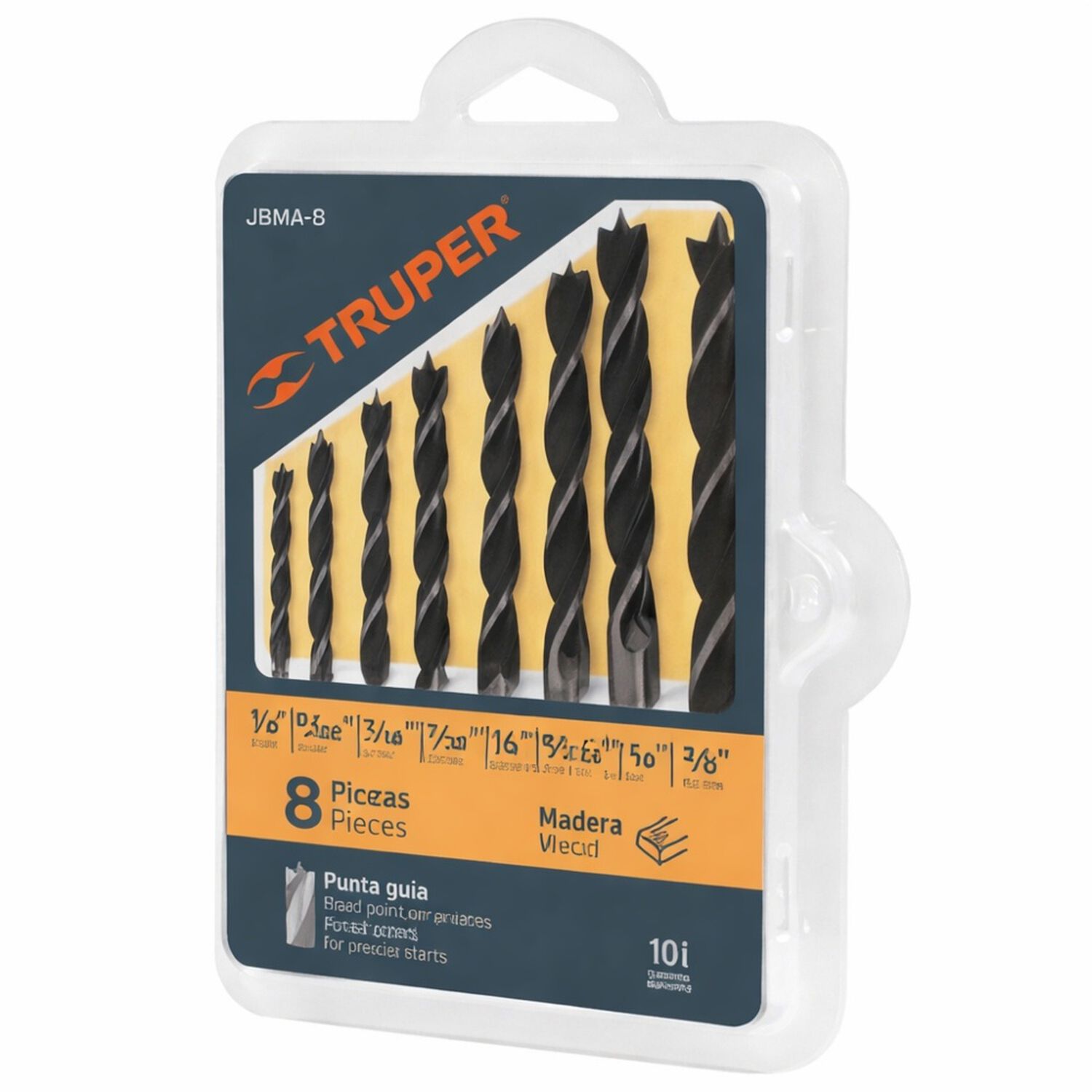Juego De Brocas Para Madera, 8 Piezas Truper image number 0.0